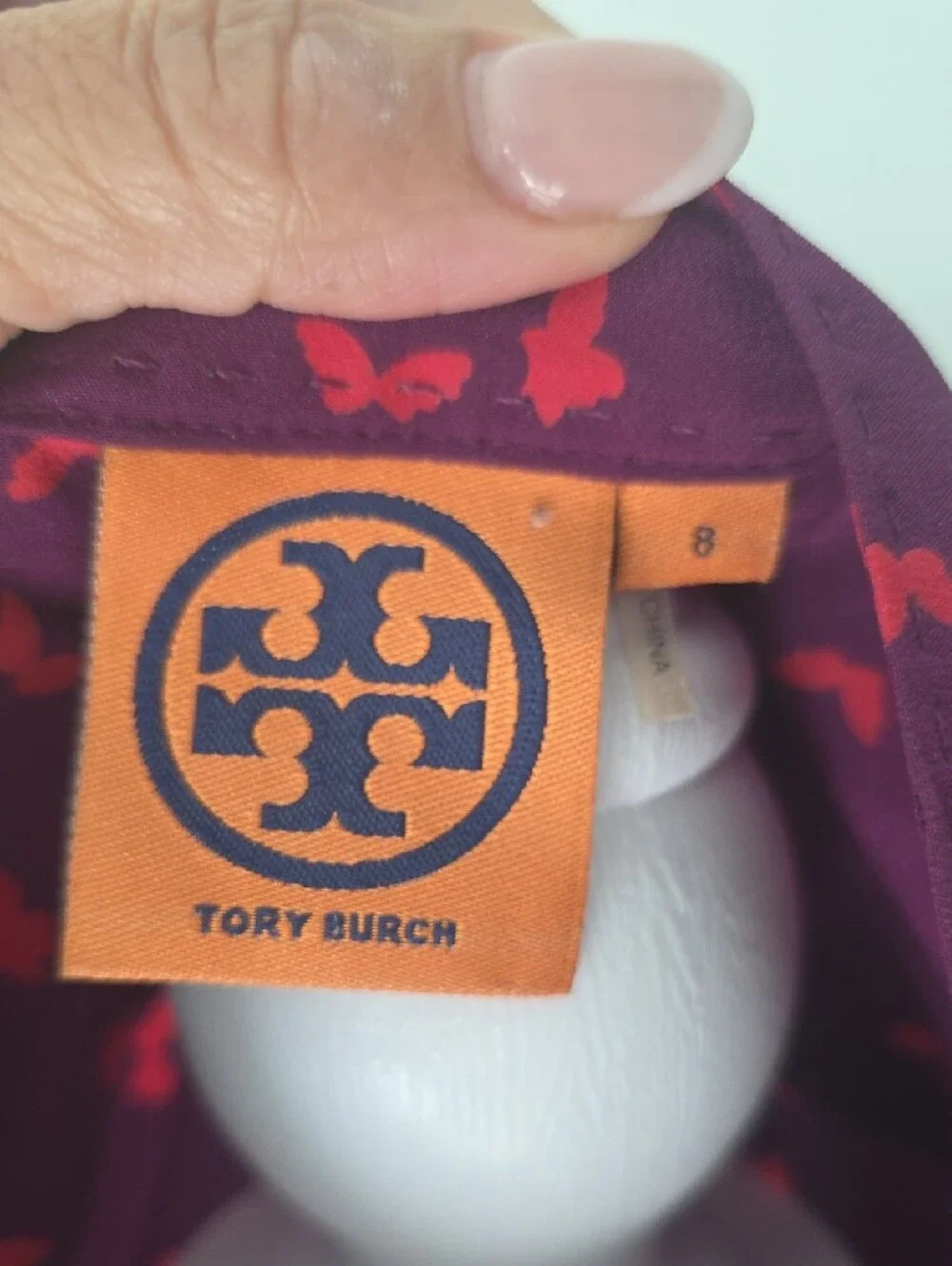 Tory Burch Purple Long-Sleeve Button Front Blouse